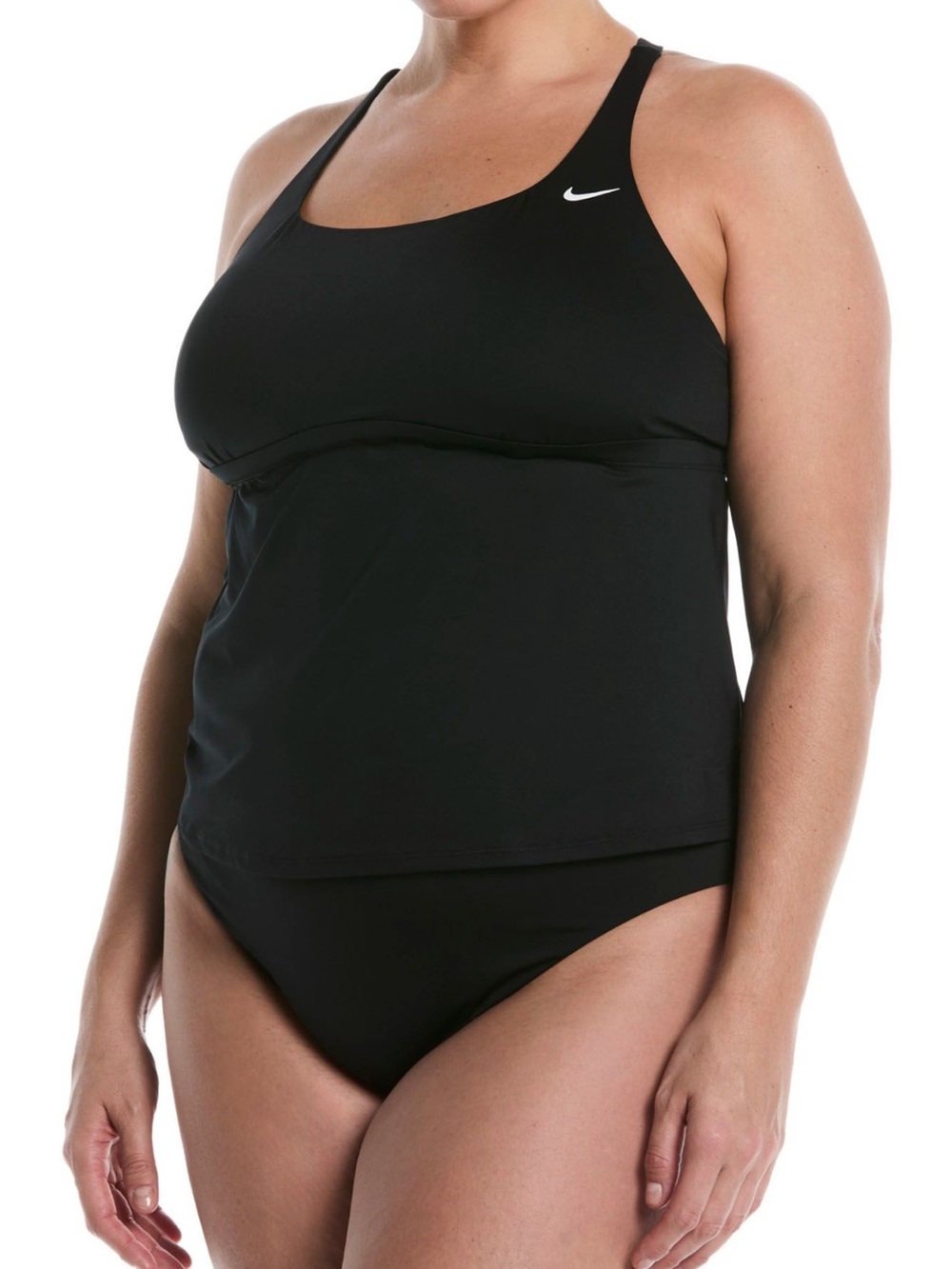 Nike Essential Women's Tankini Top Black 1X NWT